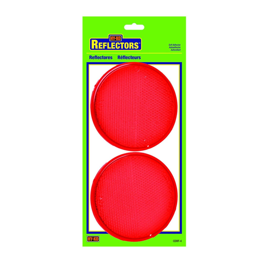 image of CDRF-4R SELF Adhesive Reflector 2 PK, 3.25 in in, RED