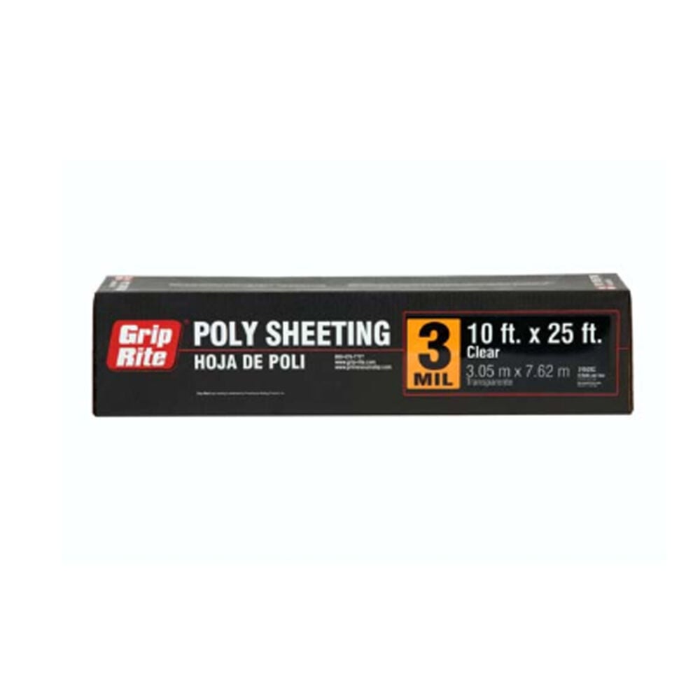 image of Poly Sheeting 3 Mil, Clear, 10FT X 25FT