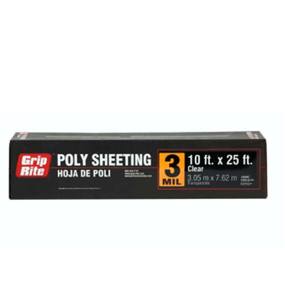 image of Poly 3 Mil, Black, 10FT X 25FT
