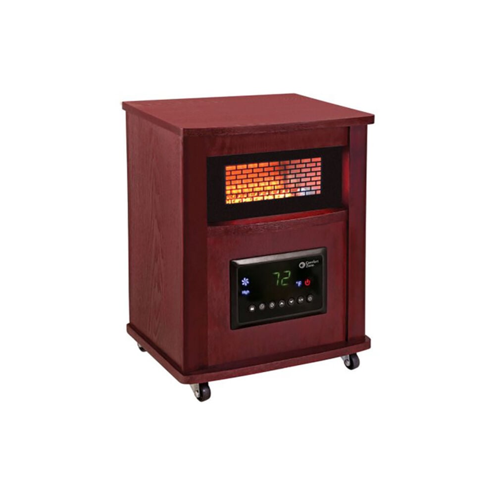 image of Beyond Heat 16-inch Quartz Infared Wood Cabinet Heater with Cherry Finish