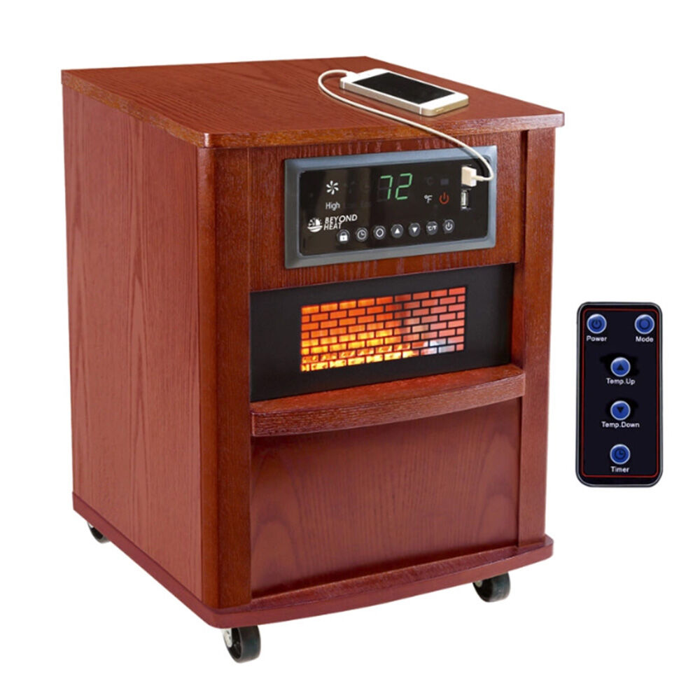 image of Wood Cabinet Infrared Heater (Brand May Vary)