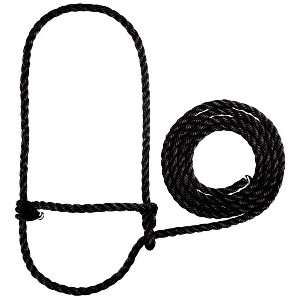image of Rope Halter, Black, Calf
