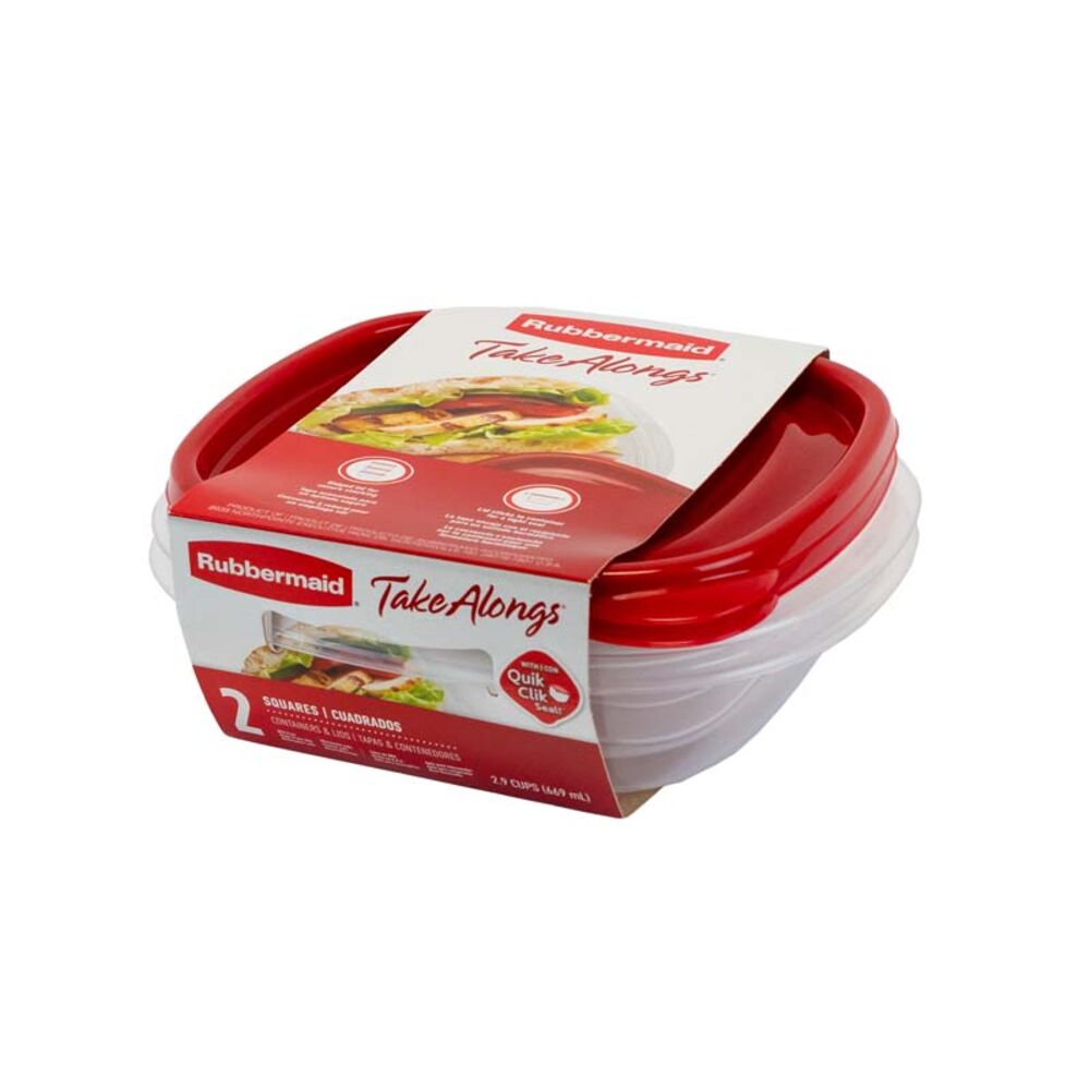 image of Rubbermaid Take Along Square Food Storage, 2 Pack