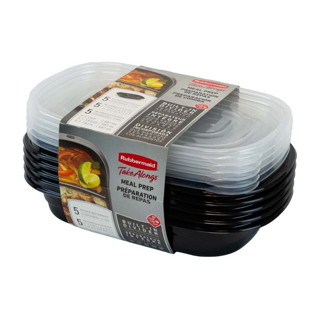 image of Rubbermaid Take Along Food Prep Containers, 5 Pack