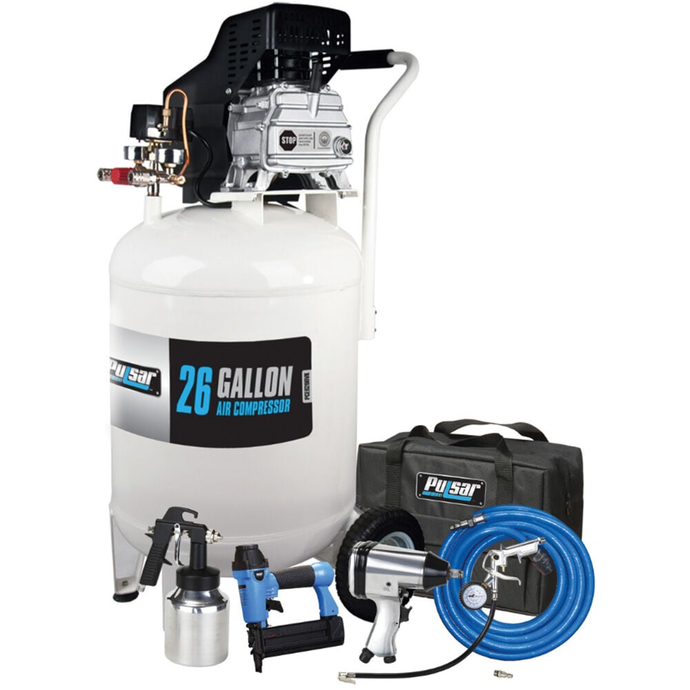 image of 26 gal 5.0 HP Air Compressor with Add-on Tool Kit