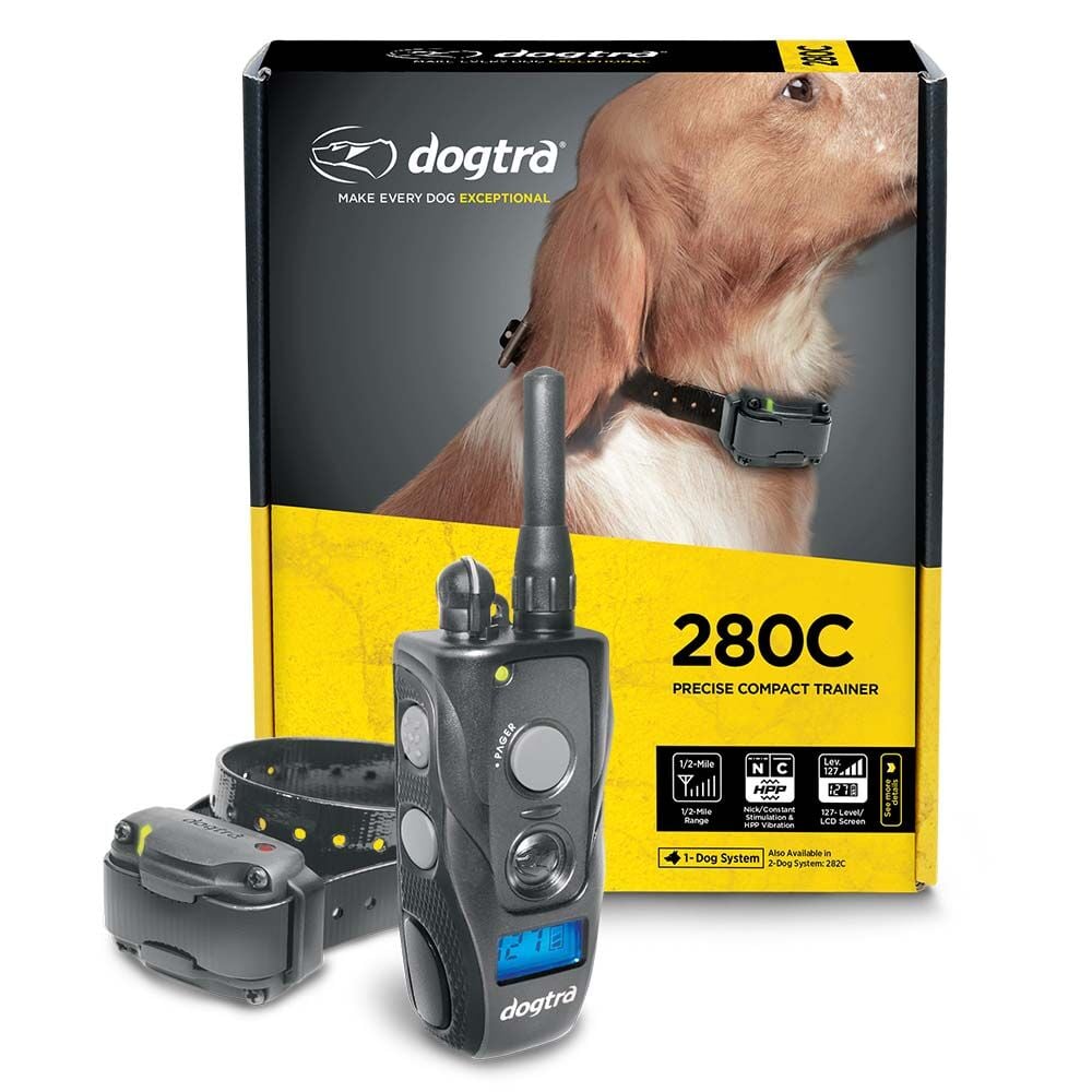 image of 280C Waterproof 127-Level Precise Control LCD Screen ½-Mile Remote Training Dog E-Collar