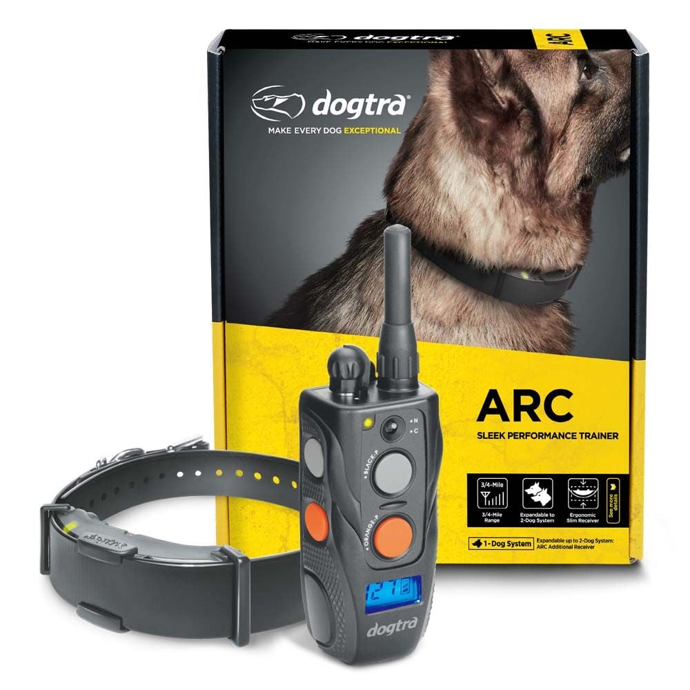image of ARC Slim Ergonomic 3/4-Mile Remote Dog Training E-Collar with 127-Level Precise Control via LCD Screen 