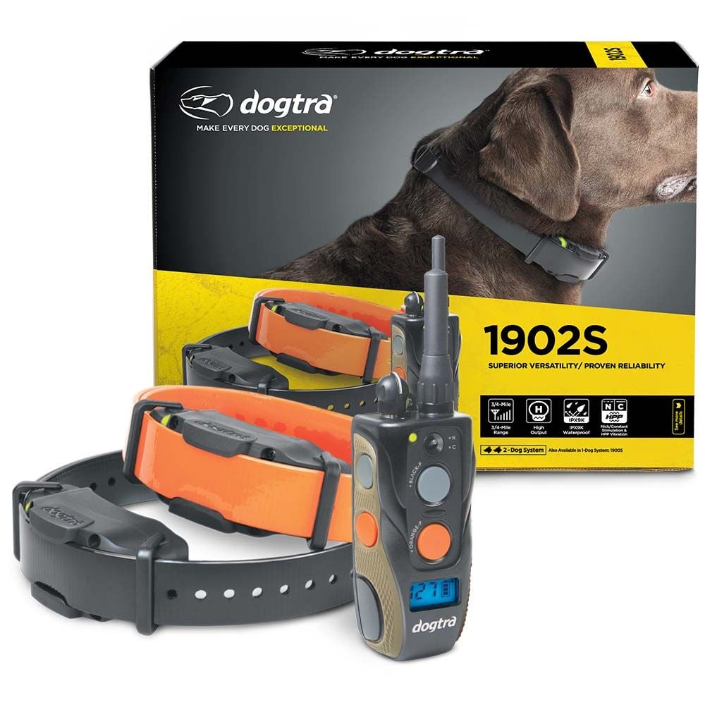 image of 1902S – Ergonomic 3/4-Mile IPX9K Waterproof High-Output 2-Dog Remote Dog Training E-Collar