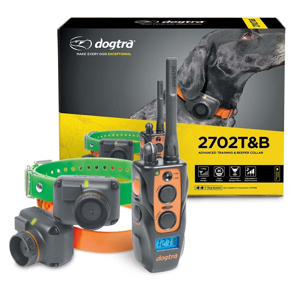 image of 2702T&B Long Range 1-Mile 2-Dog Training & Beeper Remote Dog Training E-Collar 