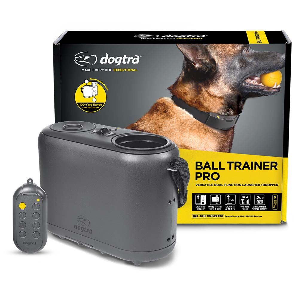 image of BALL TRAINER PRO Rechargeable 100-Yard Dual-Function Launcher/Dropper for Immediate Rewarding Training