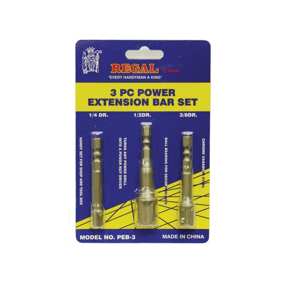image of 3-Piece Power Extension Bar Set