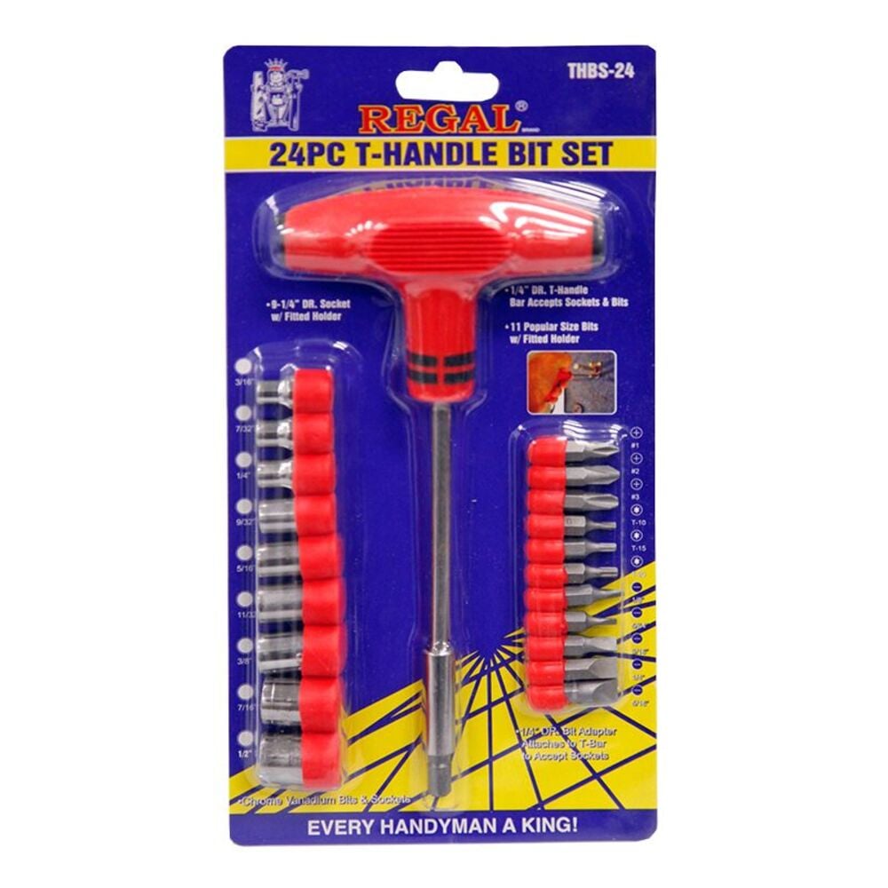 image of 24-Piece T-Handle Bit Set