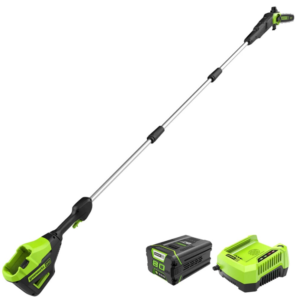 image of 80V 10 in Cordless Battery Pole Saw with 2Ah Battery and Rapid Charger