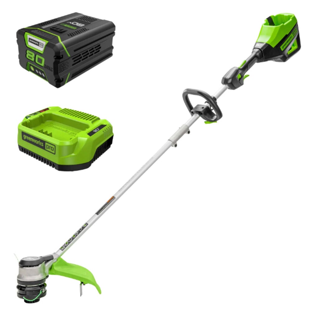 image of 80V 16 in Cordless Battery String Trimmer with 2Ah Battery and 4Amp Charger