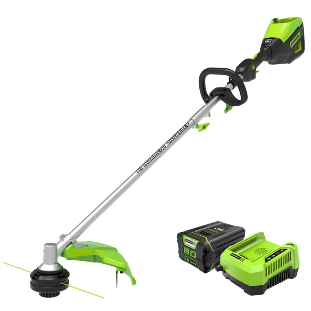 image of 80V 16 in Cordless Battery String Trimmer with 2.5Ah Battery and Charger