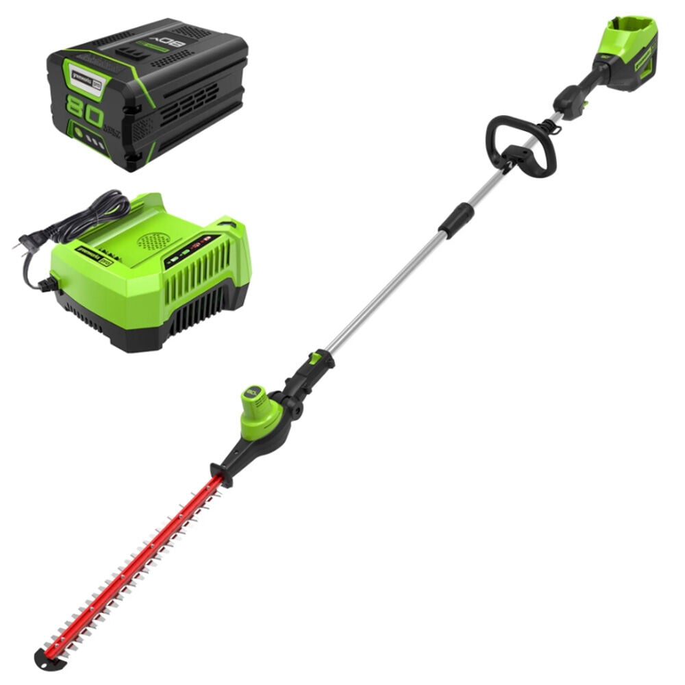 image of 80V 20 in Cordless Battery Pole Hedge Trimmer with 2Ah Battery and Charger