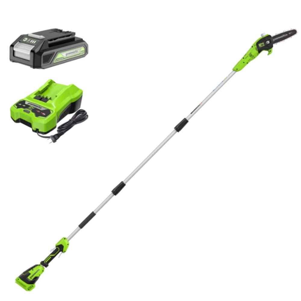 image of 24V 8 in Cordless Battery Pole Saw with 2 Ah Battery and Charger
