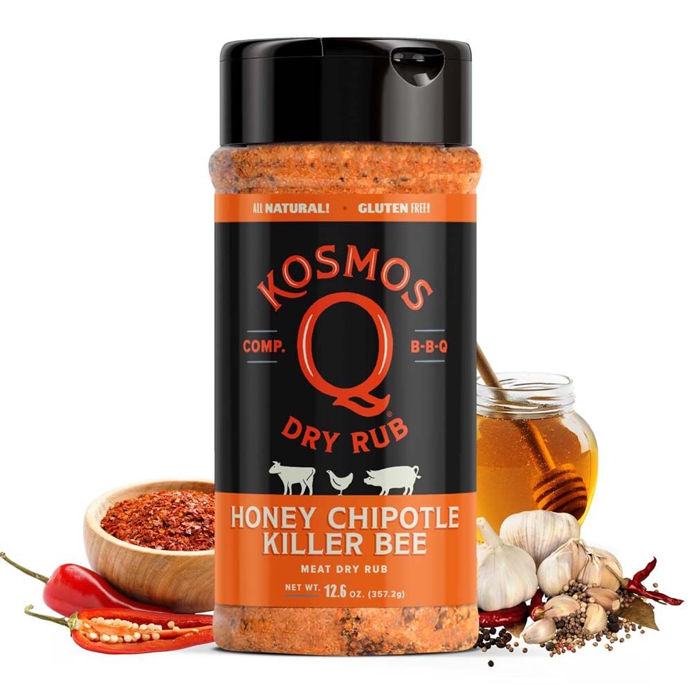 image of Honey Chipotle Killer Bee BBQ Dry Rub, 12.6 oz
