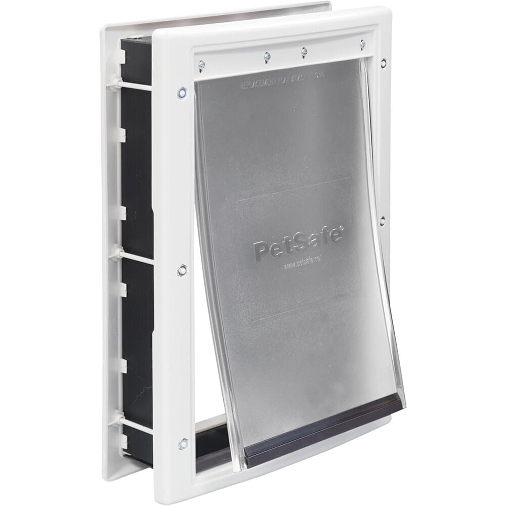 image of Plastic Pet Door, White, Medium