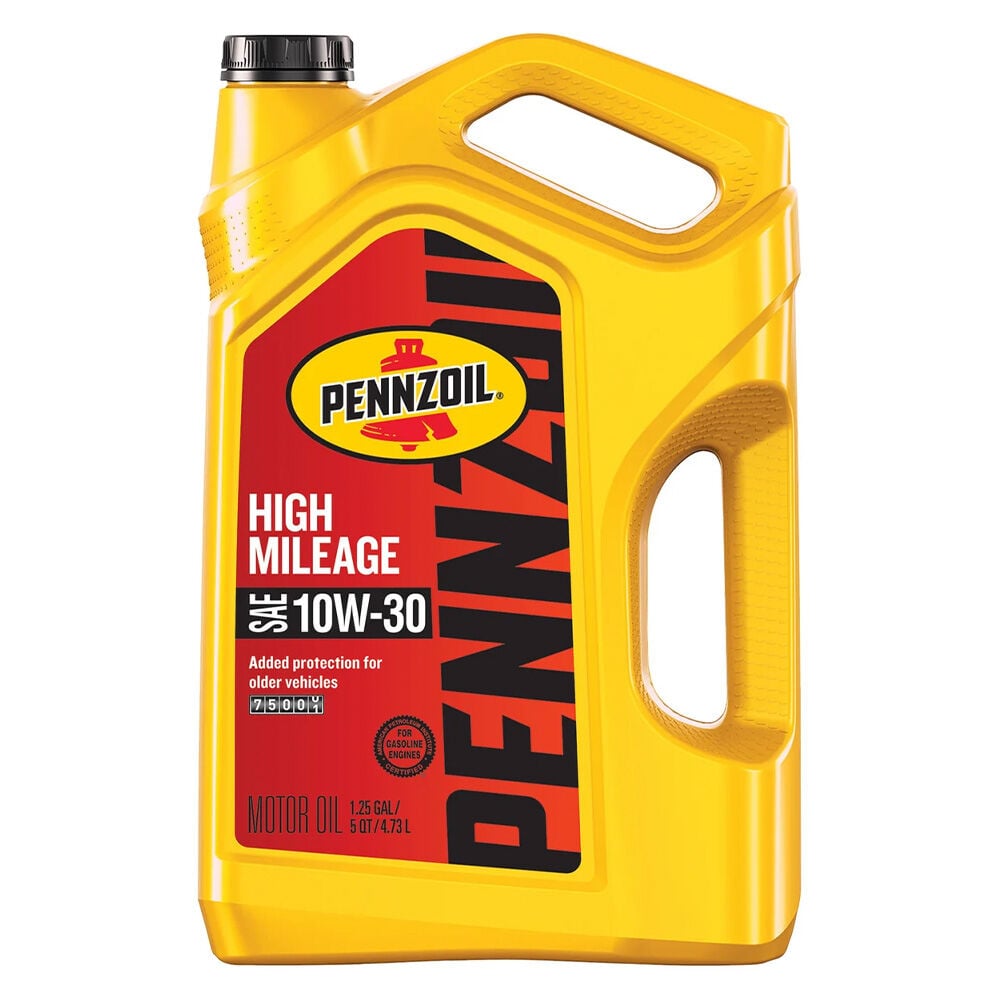 image of SAE 10W-30 High Mileage Motor Oil, 5 qt