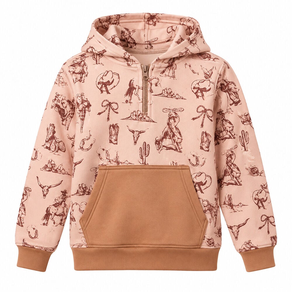 image of Kids' Western Print Hoodie