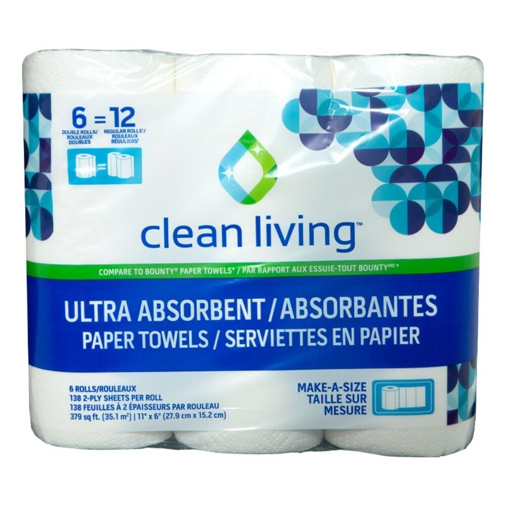 image of Ultra Absorbent Paper Towels, 6 count