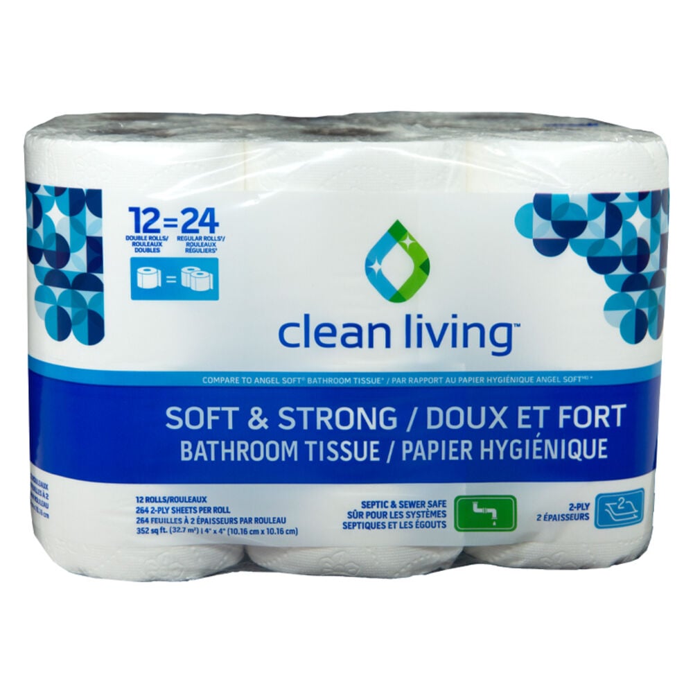 image of Soft & Strong Bathroom Tissue, 12 count