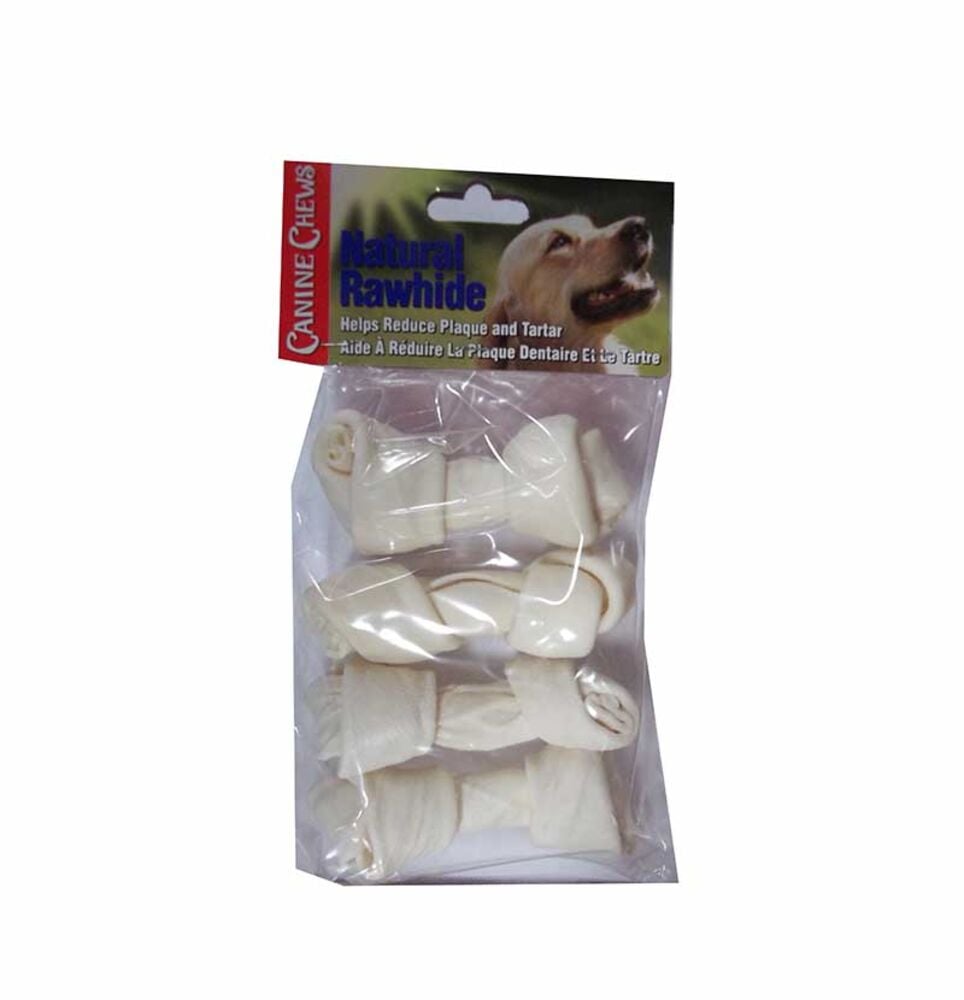 image of Natural Rawhide 5-in Bone, 4 pack