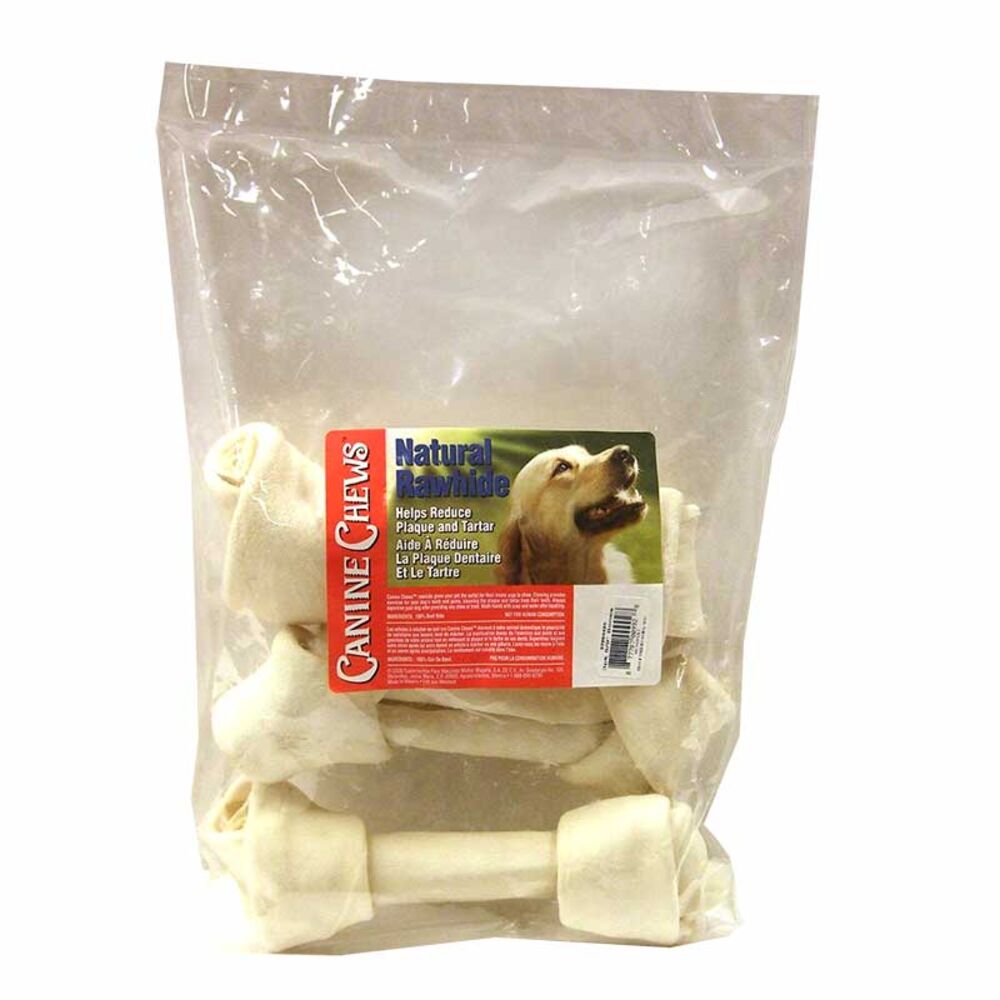 image of Natural Rawhide 8-in Bone, 3 pack