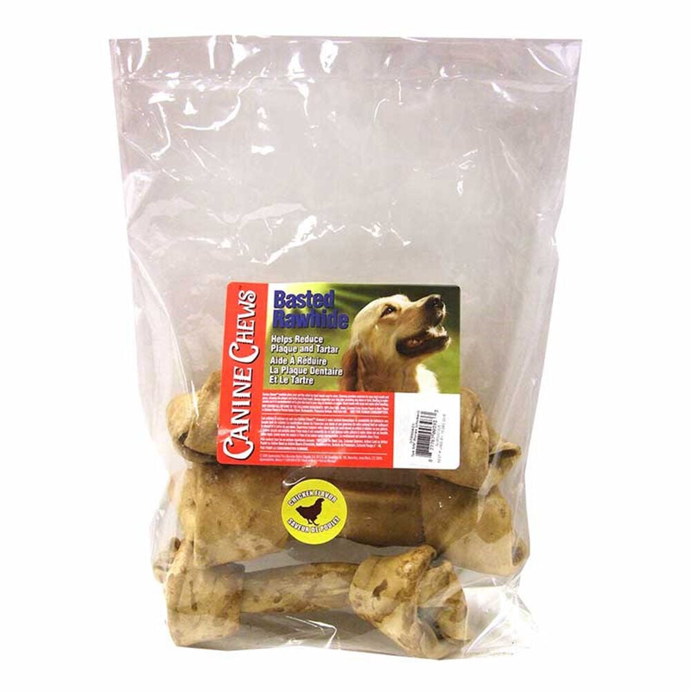 image of Chicken Basted Rawhide 8-in Bone, 3 pack