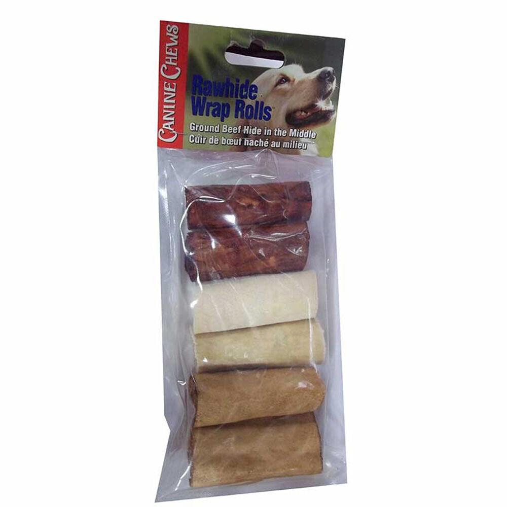 image of Rawhide 3-in Wrap Rolls, 6 pack