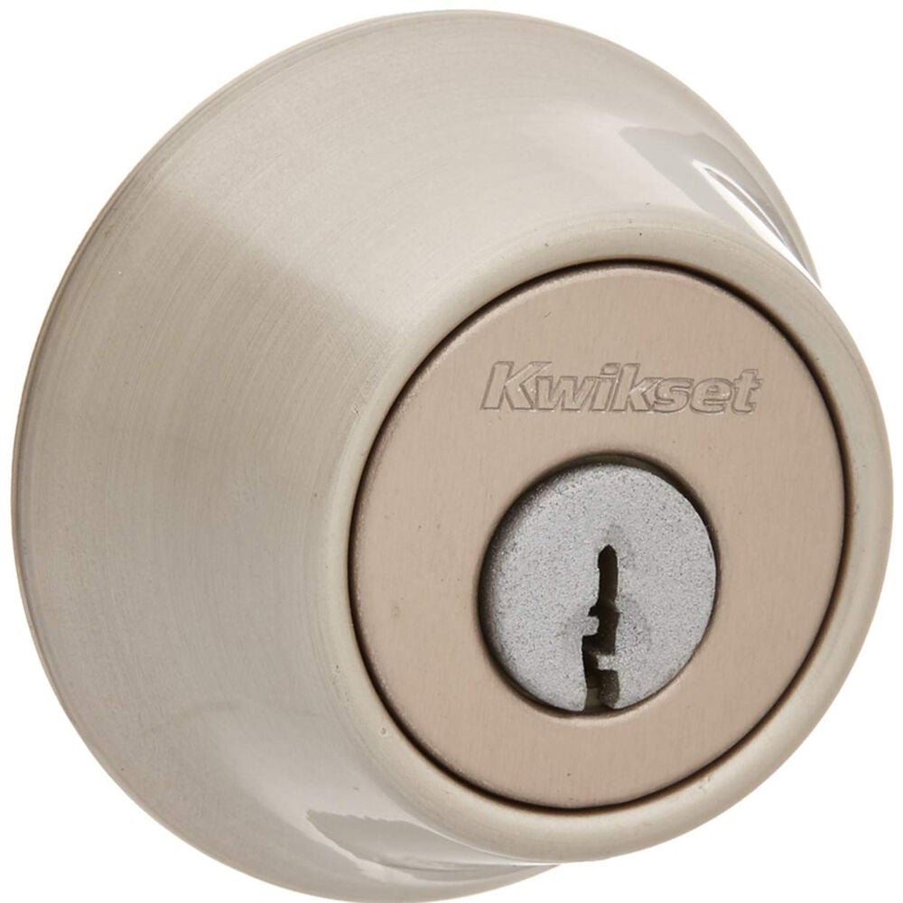 image of Security Single Cylinder Deadbolt, Satin Nickel