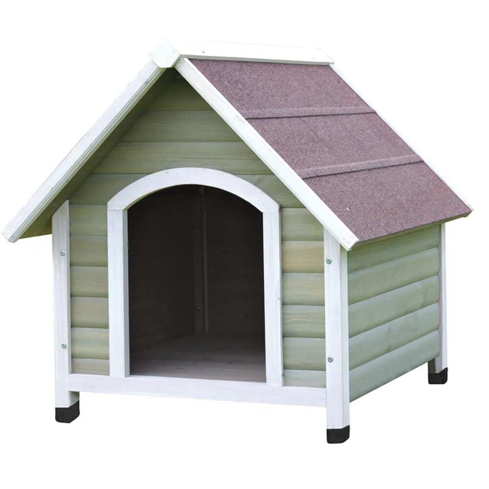 image of Natura Nantucket Large Peaked Roof Cottage Dog House with Adjustable Legs