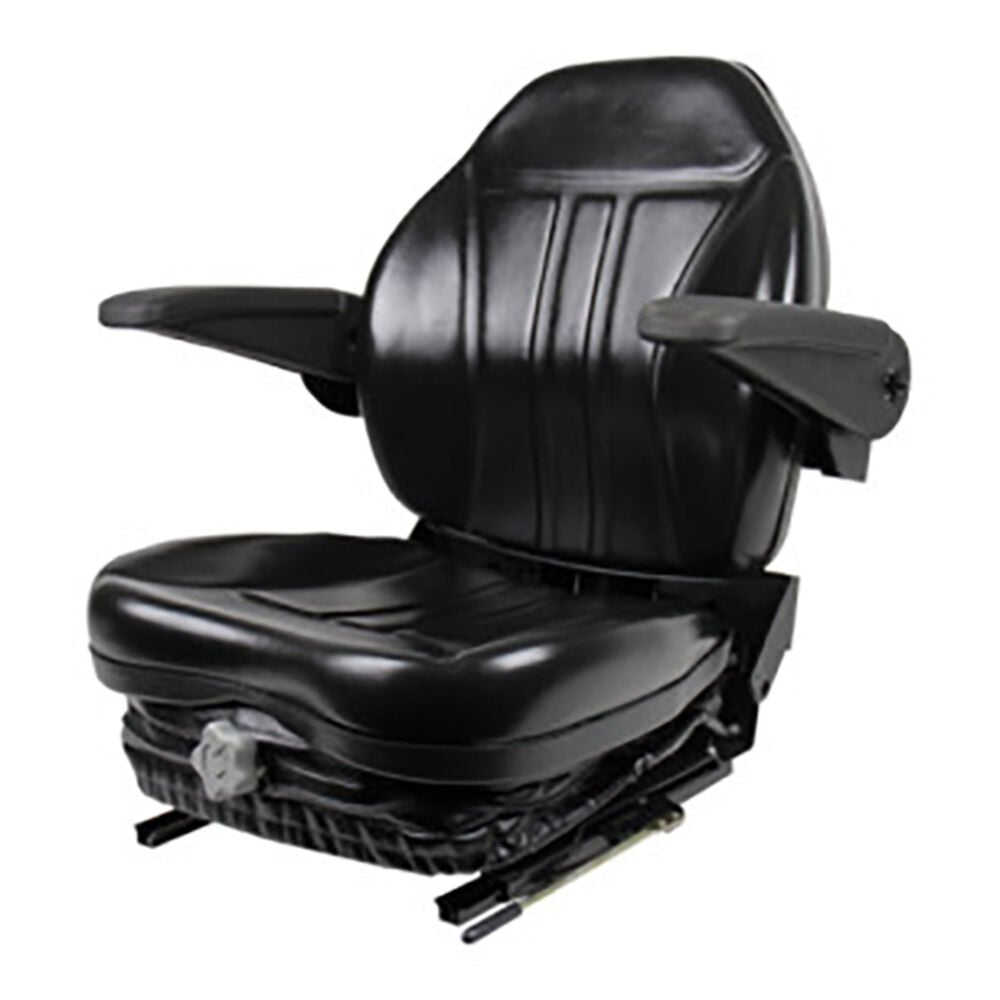 image of High-Back Seat with Integrated Suspension and Armrests - Black