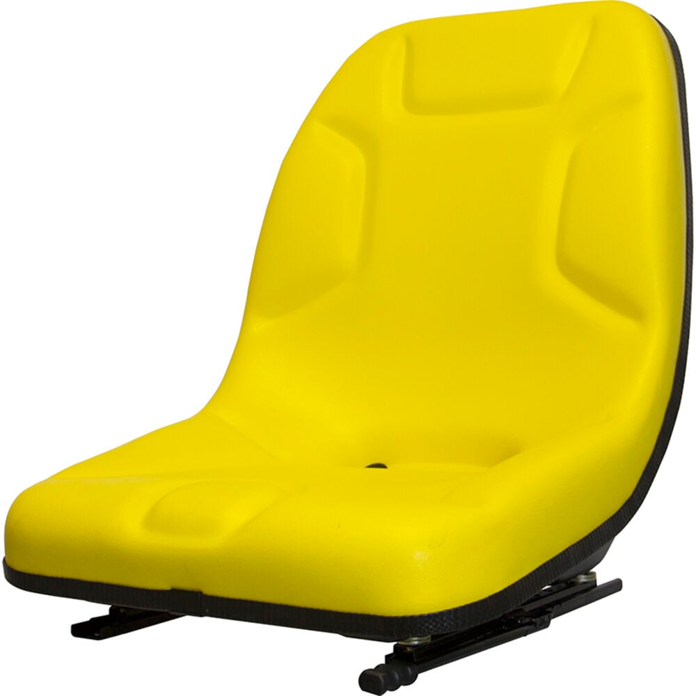 image of Skid Steer Ultra High-Back Steel Pan Seat - Yellow