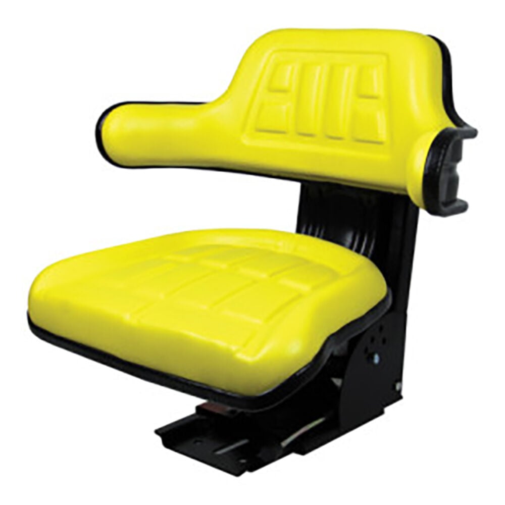image of Universal Tractor Seat with Adjustable Suspension - Yellow