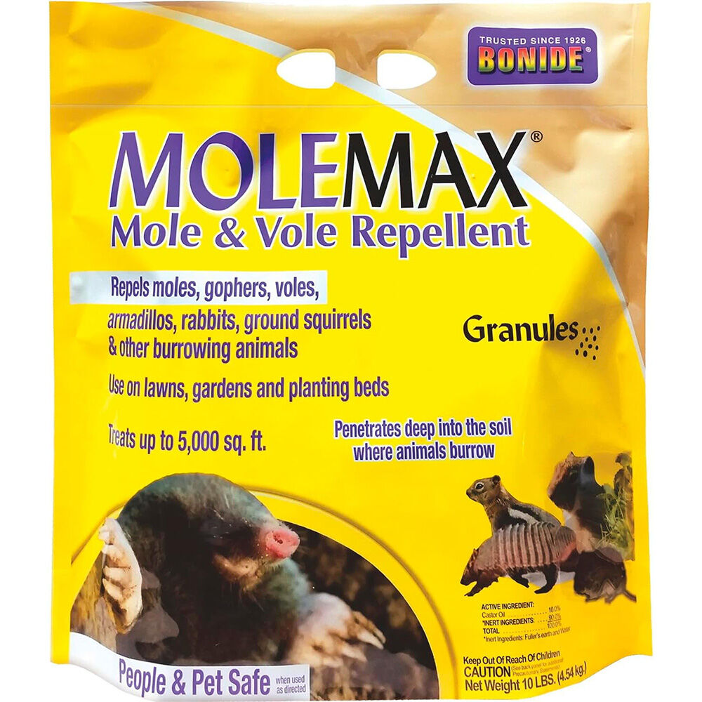 image of 10 lb MOLEMAX Mole and Vole Repellent Granules