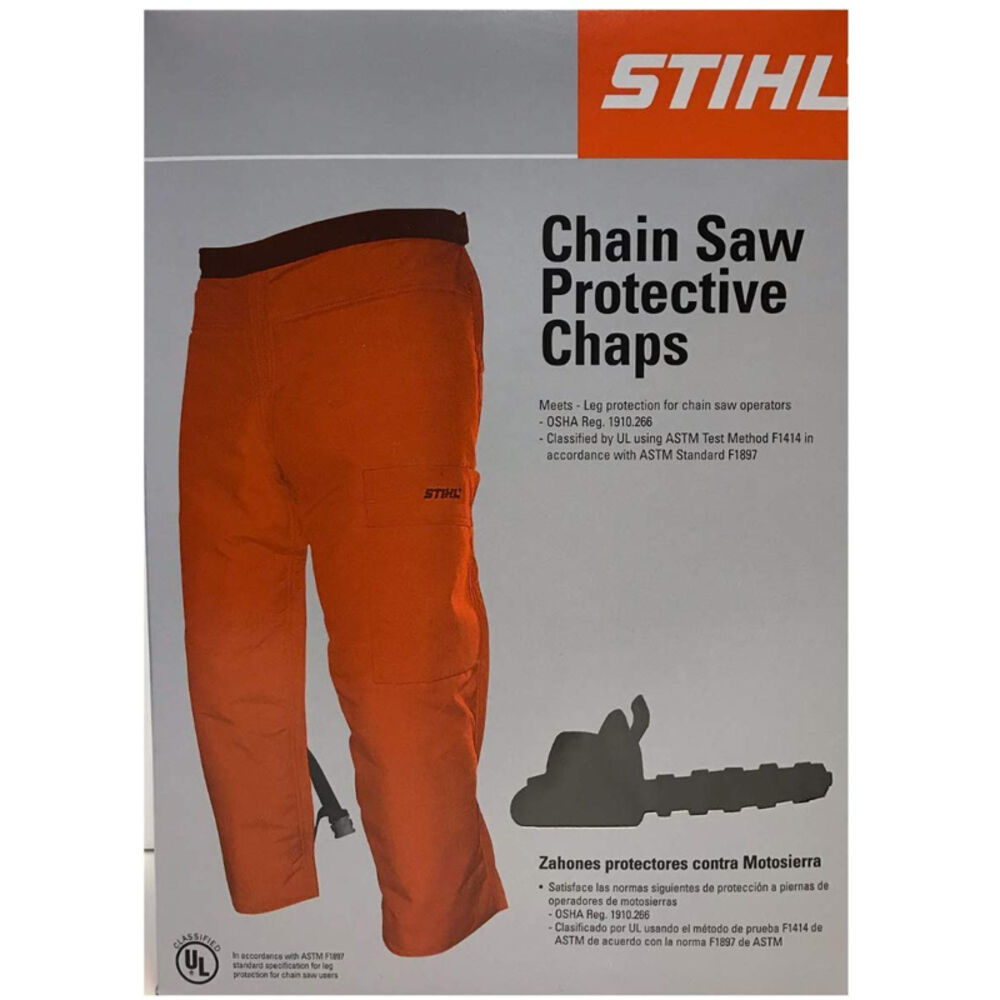 image of 36Inch Black Protective Chain Saw Chaps