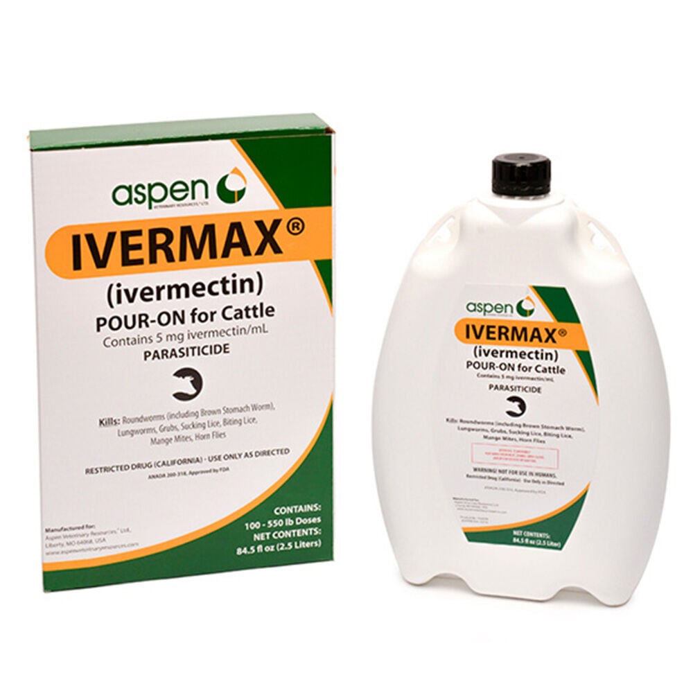 image of Ivermax Ivermectin Pour-On, 2.5 L, Brand May Vary