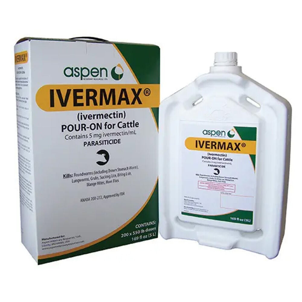 image of Ivermax Ivermectin Pour-On, 5 L, Brand May Vary