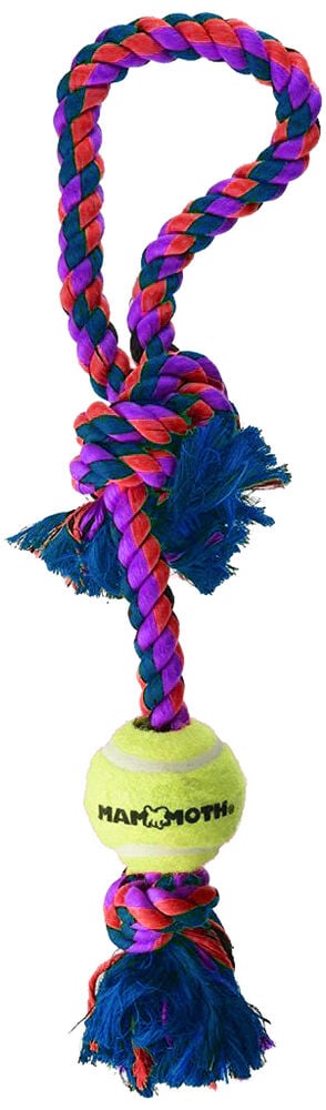 image of Rope Tug with Tennis Ball Dog Toy, 20 in