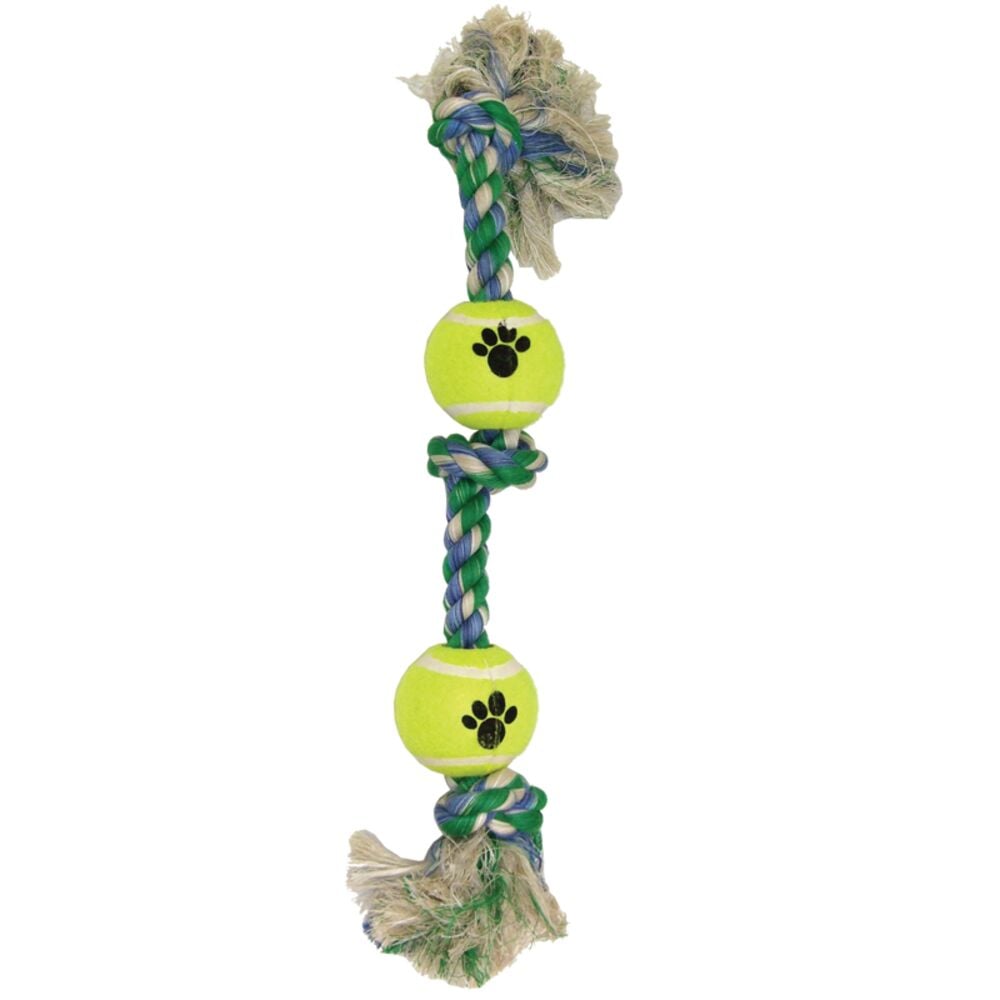 image of Rope with Tennis Balls Dog Toy, 20 in