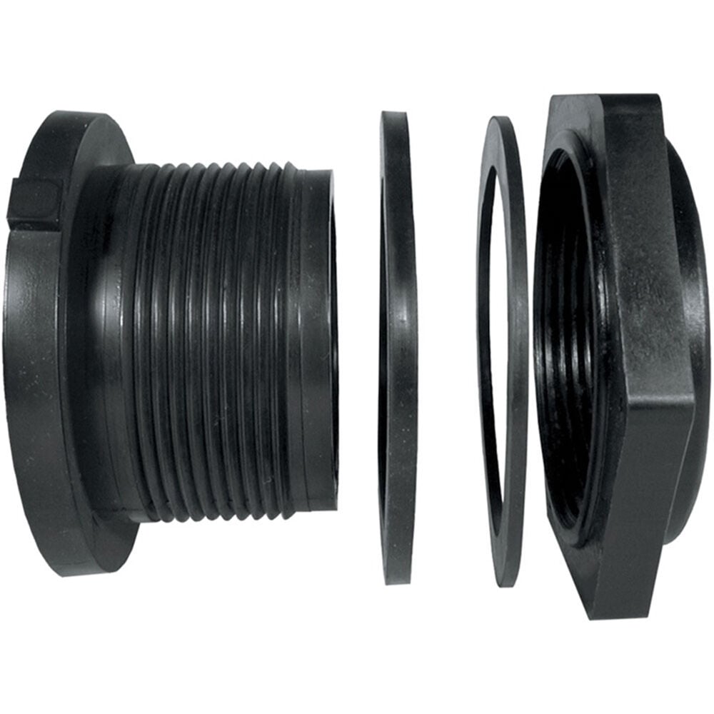 image of Polypropylene Bulkhead Fitting, FPT, 3-in