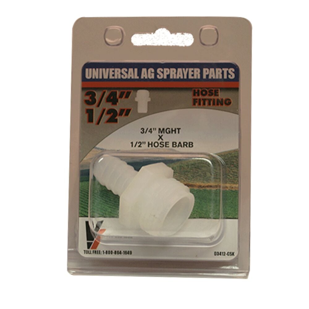 image of Hose Barb, 3/4 in x 1/2 in