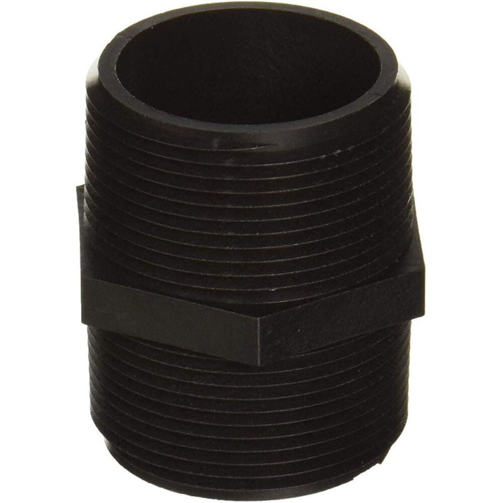 image of 1-1/2-in, Polypropylene Black Pipe Nipple, 1-1/2-in MPT