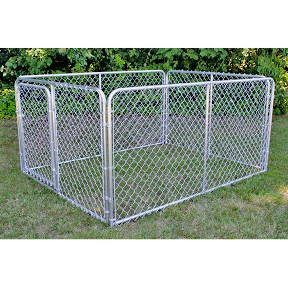 image of Chain Link Complete Dog Kennel, 6 ft x 8 ft x 4 ft