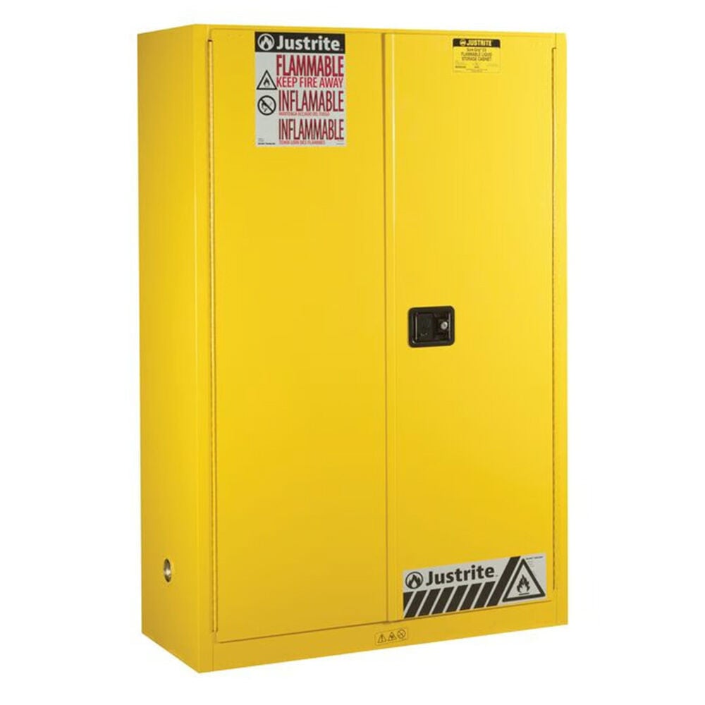 image of 45 gal Yellow Flammable Cabinet- Self Close