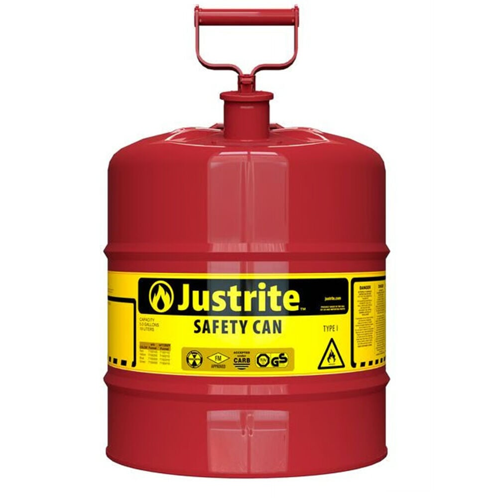 image of 5 gal Red Type I Steel Safety Can for Flammables