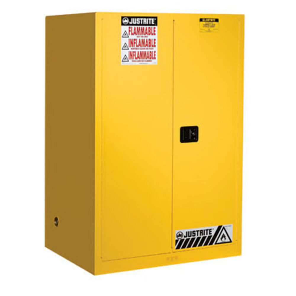 image of 90 gal Yellow Flammable Cabinet- Self Close