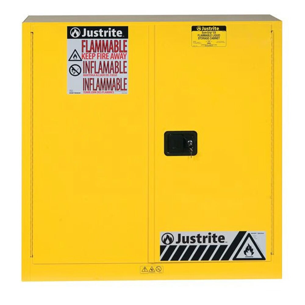 image of 30 gal Yellow Flammable Cabinet- Self Close